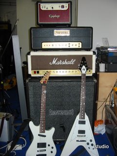 Some of my amps and guitars