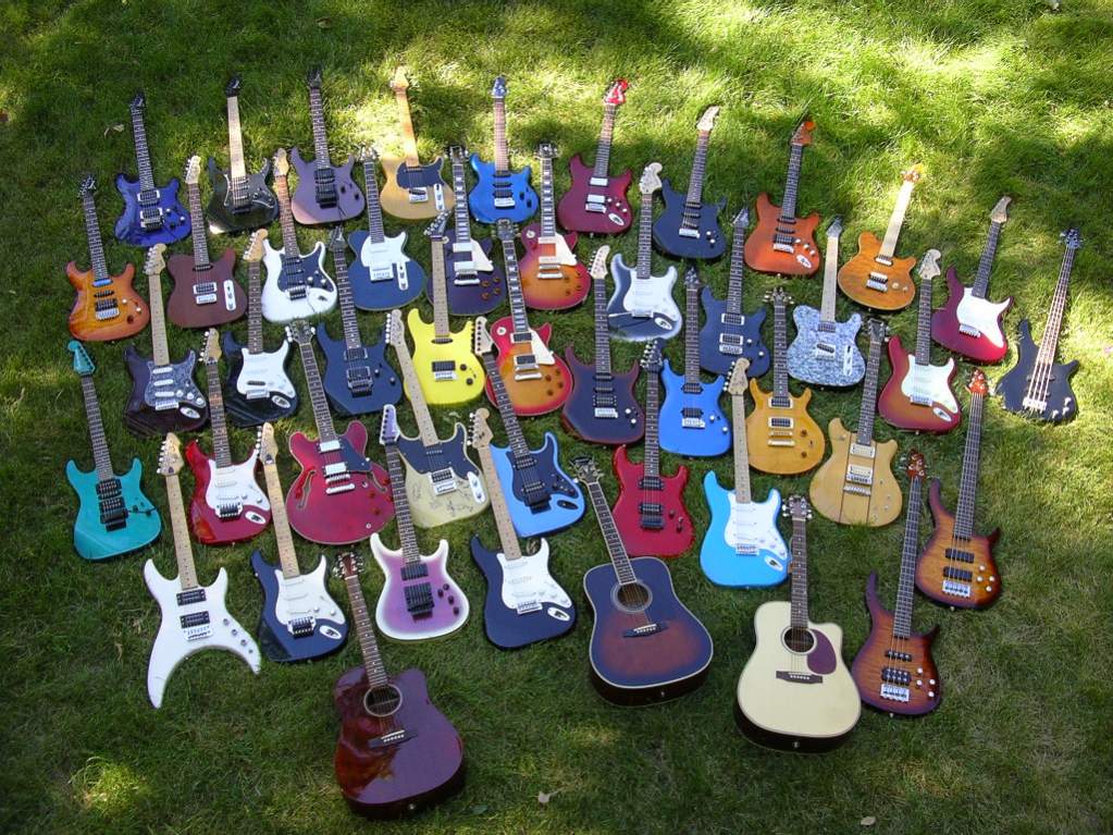 My guitar family as of 2009