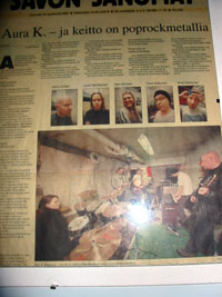 Old newspaper article of one of my bands