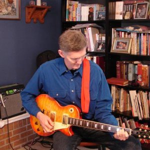 Me with my Epiphone Les Paul Ultra and the Fender G-DEC in the back.