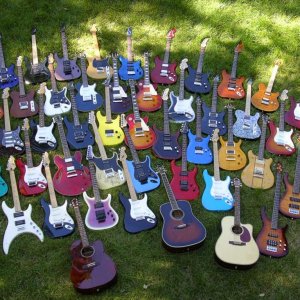 My guitar family as of 2009